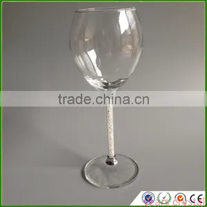 Manufacture Crystal Diamond Filled Inside Stem Red Wine Glasses Cup for Wine R-3045 thumbnail-1