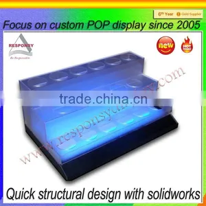 Illuminated Bottle Display Stand With LED Lights at Bar Night Club thumbnail-1