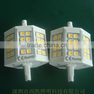 Haining Mingshuai LED Bulb R7S LED Ceramic Flood Light 78mm 5050 SMD 7W Linear Dimmable Replace J78 Halogen Lamp thumbnail-3