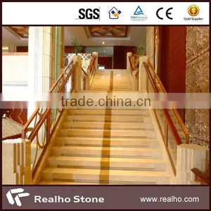 Indoor Use Anti-slip Yellowmarble Staircase Treads Designs thumbnail-1