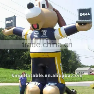 Inflatable Dog With Laptops on Hands for Advertising thumbnail-1