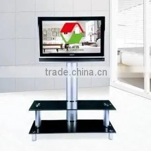 New Design Lcd Led tv Stand tv Rack Metal Glass Bracket Steel Lcd tv Stand thumbnail-1