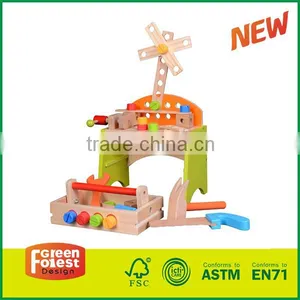 Wooden Assembly Toy Toy Tool Set Workbench thumbnail-1