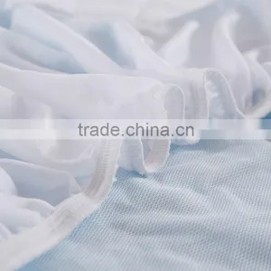 Skirted Twin / Queen Bird Eye Mesh Jersey Bed Fitted Sheet thumbnail-2