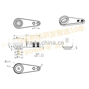 K-power JB1732 17T/23/24/25T Aluminum Parts Upgrades Metal rc Servo Arm thumbnail-3