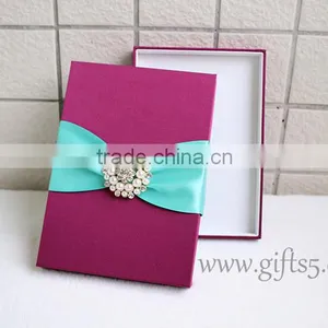 Custom Handmade Luxury Violante Wedding Invitation Boxes thumbnail-2