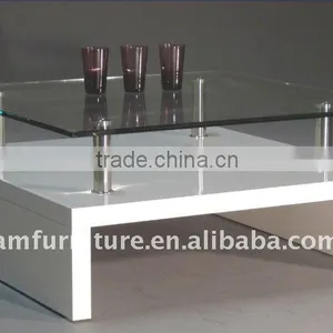 Bend Clear Glass Coffee Table thumbnail-1