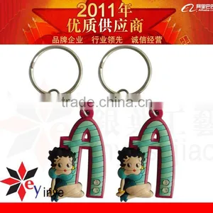 Soft Rubber Keychain for Cartoon Girl Design thumbnail-1