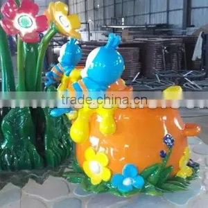 Hot Sale New Amusement Park Equipment Outdoor Playground Equipment Honey Pot Merry go Round Kiddie Ride thumbnail-4