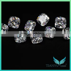 Free Sample Wholesale Zircon Gemstone Cushion Cut White Cubic Zirconia Jewelry thumbnail-1