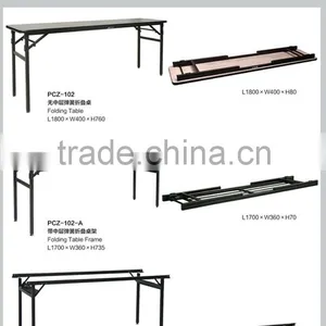 Folding Long Wood Banquet Table thumbnail-4