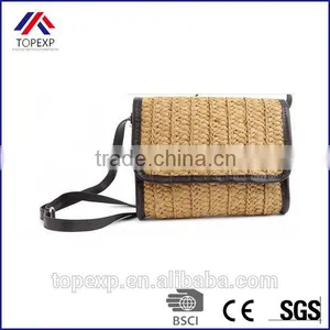 Custom Female Straw Bag Shoulder Bag With Leather Band thumbnail-1