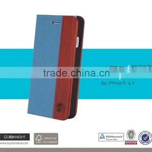 China Market Wholesale Cell Phone Case 4.7 Inch /wood Style for Iphone 6 Case Wallet / 4.7" Inch PU Leather Mobile Phone Case thumbnail-5