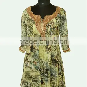 New Style Design Kurti Printed Cotton Kurti thumbnail-1