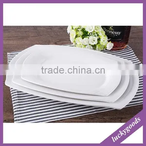 LCK037 White Hotel Restaurant Favor Leaf Shaped Plates Wholesale thumbnail-4