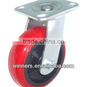 Industrial Heacy Duty Swivel PU Wheel Caster thumbnail-1