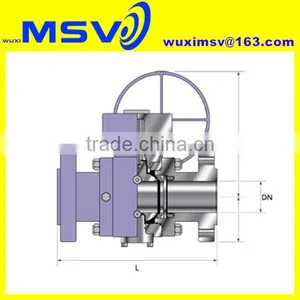 3 pc Forged Steel Welded Connection Trunnion Mounted Ball Valve thumbnail-3