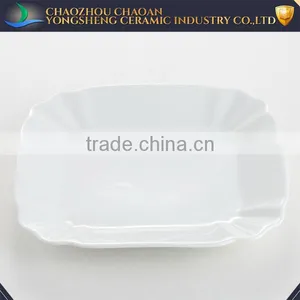 Factory Wholesale Hotel Used Embossed Square Porcelain Dinner Plates thumbnail-1