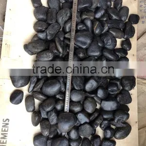 High Polished Black Pebble Stone thumbnail-1