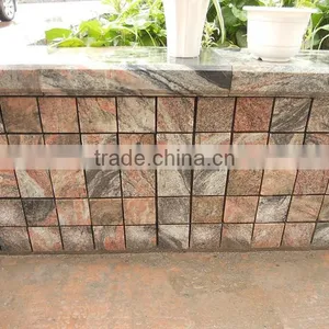 China Multicolor Red Granite Garden Bench thumbnail-4