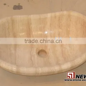 Travertine Bowl Stone Basin thumbnail-1