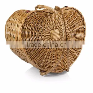 Wholesale Heart Shape Wicker Basket With Handle, Wicker Basket Made in China thumbnail-1