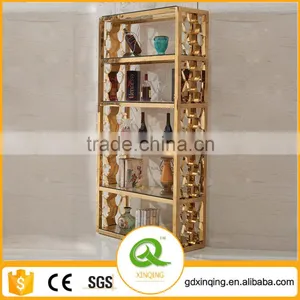 G396 Multifunction Modern Stainless Steel Tempered Glass Vintage Wine Cabinet for Sale thumbnail-1