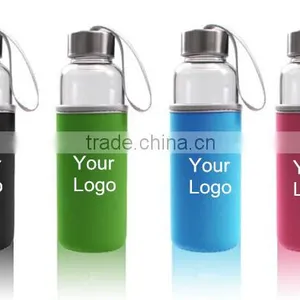 OEM/ODM Portable Custom Glass Water Bottle With Fruit Infuser Custom thumbnail-3