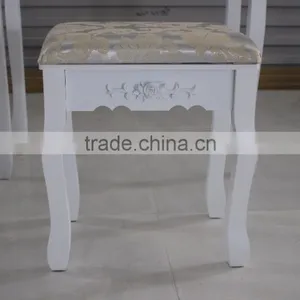 European Style White Wooden Dressing Table With Stool/K/D Dresser/modern Style Dressing Table thumbnail-6