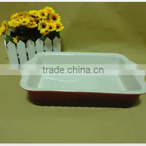 2014 Hot Sale Colored Daily Use Porcelain Ceramic Cake Bakeware thumbnail-2