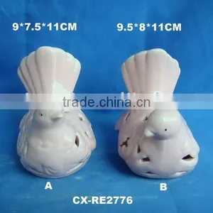 Garden Porcelain Bird Figurine -ceramic Bird Deco-color Glazed Porcelain Bird-pottery Bird thumbnail-1