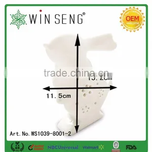 Lovely White Rabbit Ceramic Animal Figurines thumbnail-3