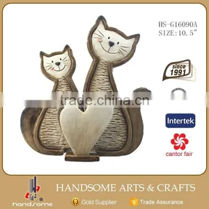 16 Inch Garden Decoration Resin Craft Lively Animal Figurine Cat Statue thumbnail-2