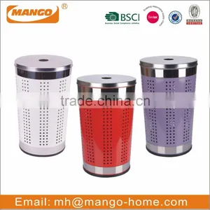 Cone Plastic Bottom Colorful Metal Laundry Bin thumbnail-1