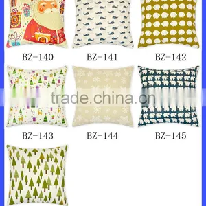 17.7" x 17.7 " High Quality Hemp Christmas Deer Pillow Case for Sofa thumbnail-4