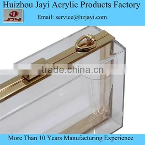 Wholesale Fashion Custom Print Women Pvc Plastic Lucite Elegant Transparent Clear Acrylic Clutch Bag thumbnail-4