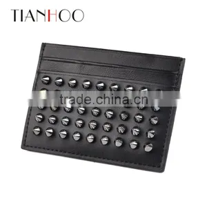 Gift Rivet pu Leather/genuine Leather Credit / Name Card Holder for Business thumbnail-1
