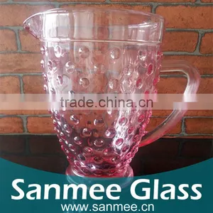 Imported Russian Vodka Colored Dot Water Jug With Handle thumbnail-1
