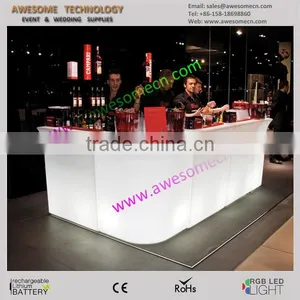 Led Lighting Color Changing L-shape Bar Counter for Club Reception (BC110) thumbnail-1