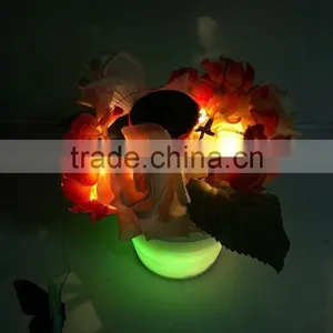 Cheap Home Decoration Plastic PE Solar Led Light Garden Flower Pot thumbnail-3