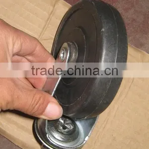 3" Heavy Duty Plastic Rubber Trolley Ball Cast Iron Castor thumbnail-3