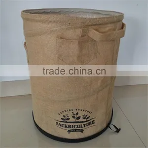 Jute Pop up Waste Bag Cheap Folding Jute Bag thumbnail-1