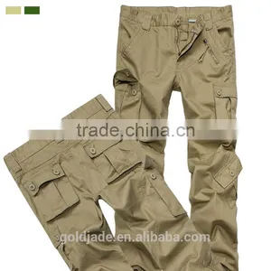 Korean Style High Quality 100%Cotton Men Cargo Pocket Pants thumbnail-4