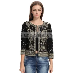 Woman New Fashion Clothing Manufacturer Sequin Beaded Kurti With Jacket Designs thumbnail-1