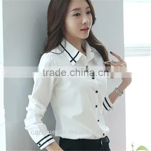 Custom Made Cotton Shirt for Office Lady 2016 thumbnail-1