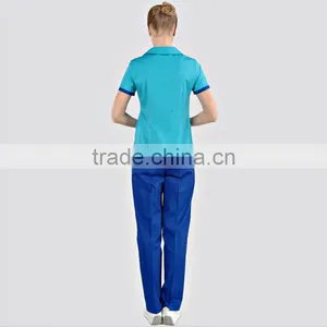 New Design Light Blue Hospital Nurse Uniform thumbnail-2