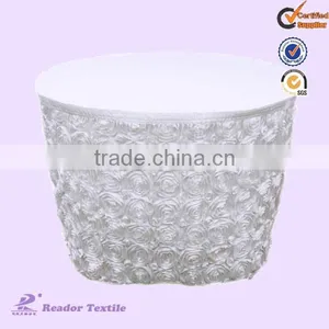 Round Rosette Banquet Table Skirting thumbnail-1