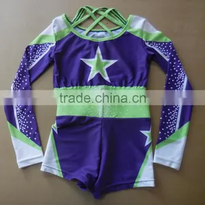 Cheap Girls Cheerleader Uniforms, Comfortable Lycra Compression Cheerleading Bras and Shorts thumbnail-5