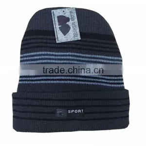 Knitted High Quality Sports Beanie Hat Polar Fleece Cheap Beanie Hats thumbnail-1