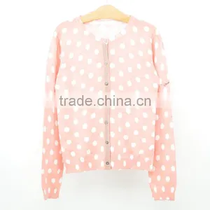 Fancy Cardigan Girl Print Kids Sweater Clothes thumbnail-1